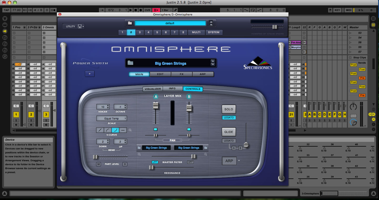 Hooking up omnisphere 2 to keyboard